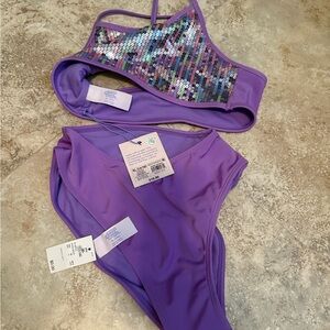 More Than Magic Purple Kids Swim Bikini